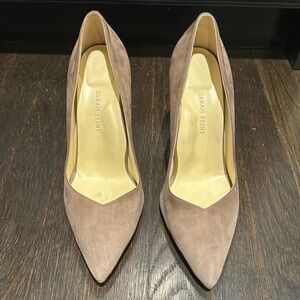Sarah Flint Perfect Pump 100 Taupe Suede 40.5 (9.5)
